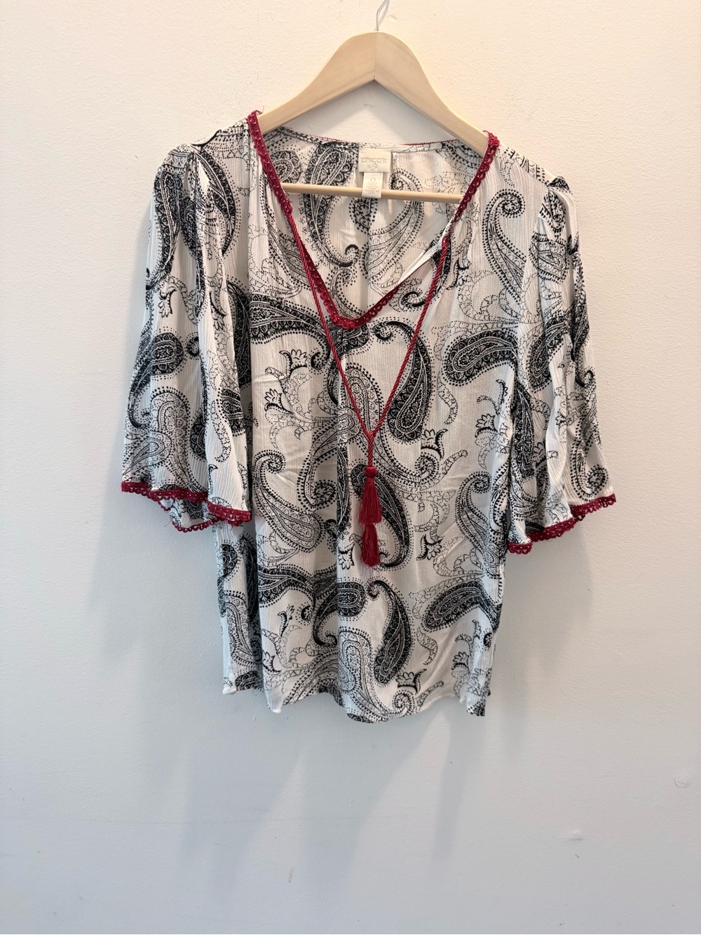 Chico's Paisley Gauze Top
